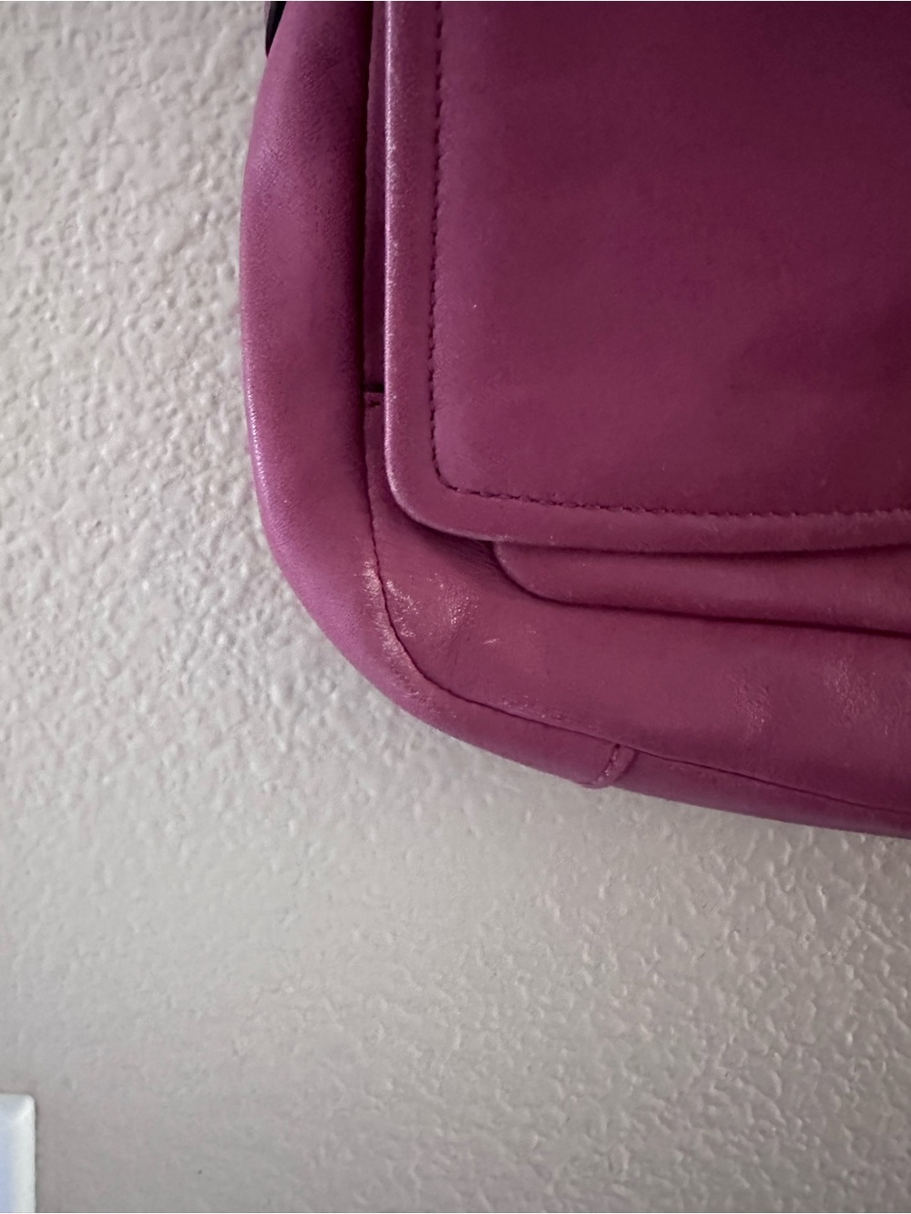 Coach Pink Leather Shoulder Bag with Silver Chain Strap - Picture 7 of 15